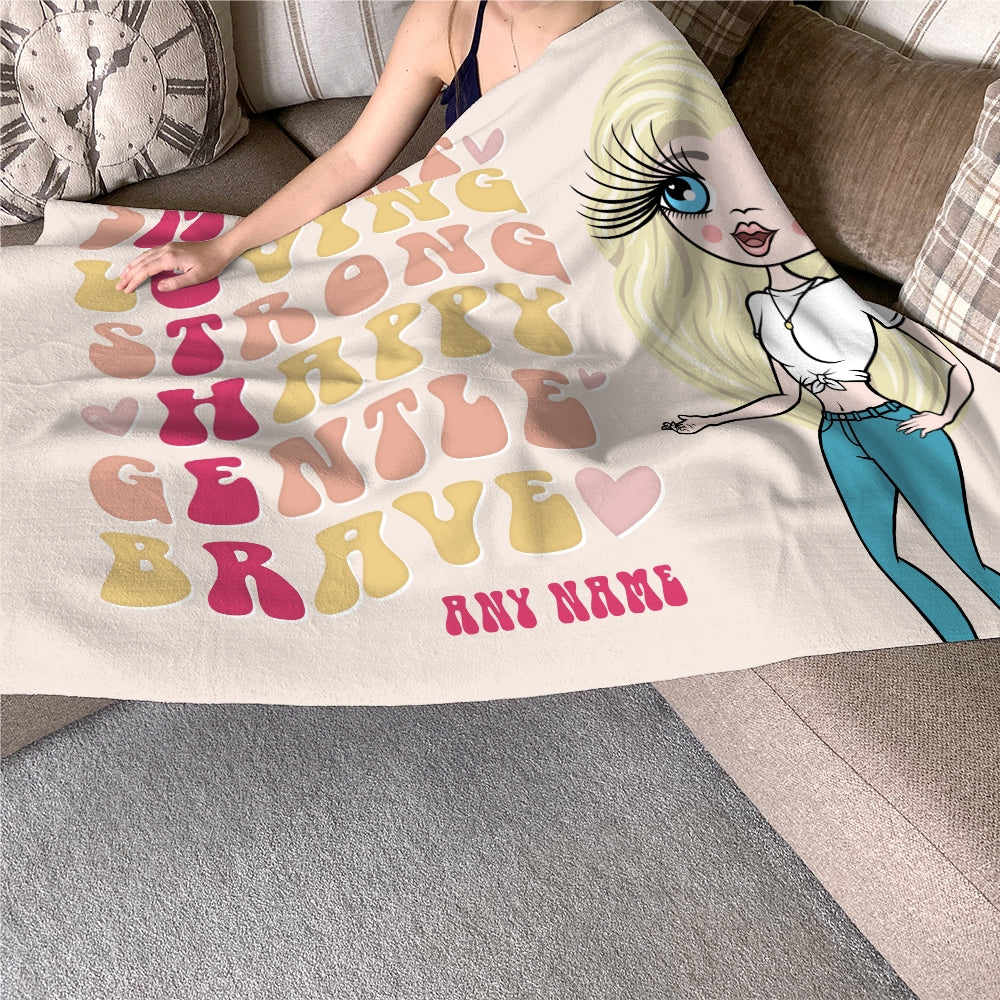 ClaireaBella Personalised Mother Typography Fleece Blanket - Image 5