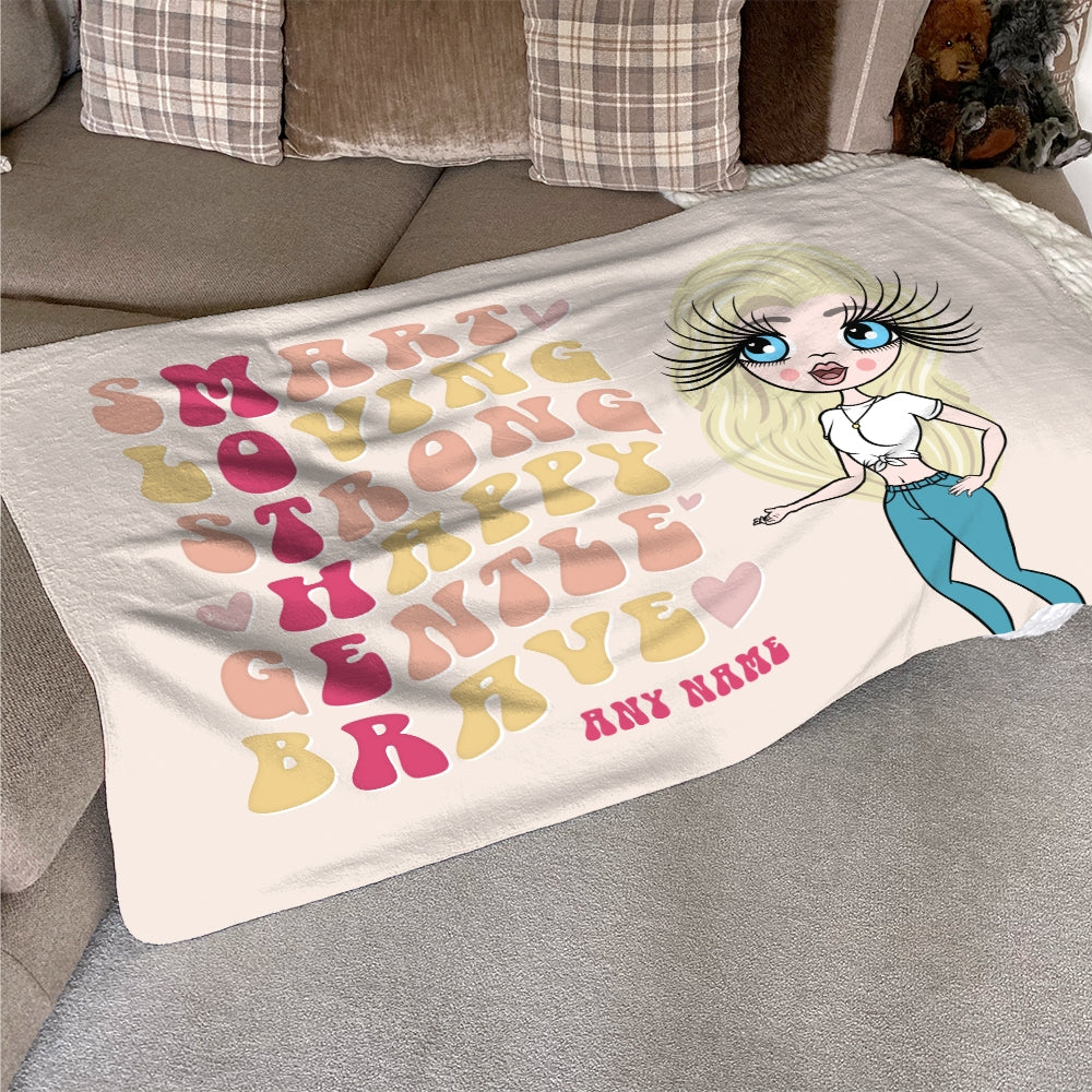 ClaireaBella Personalised Mother Typography Fleece Blanket - Image 7