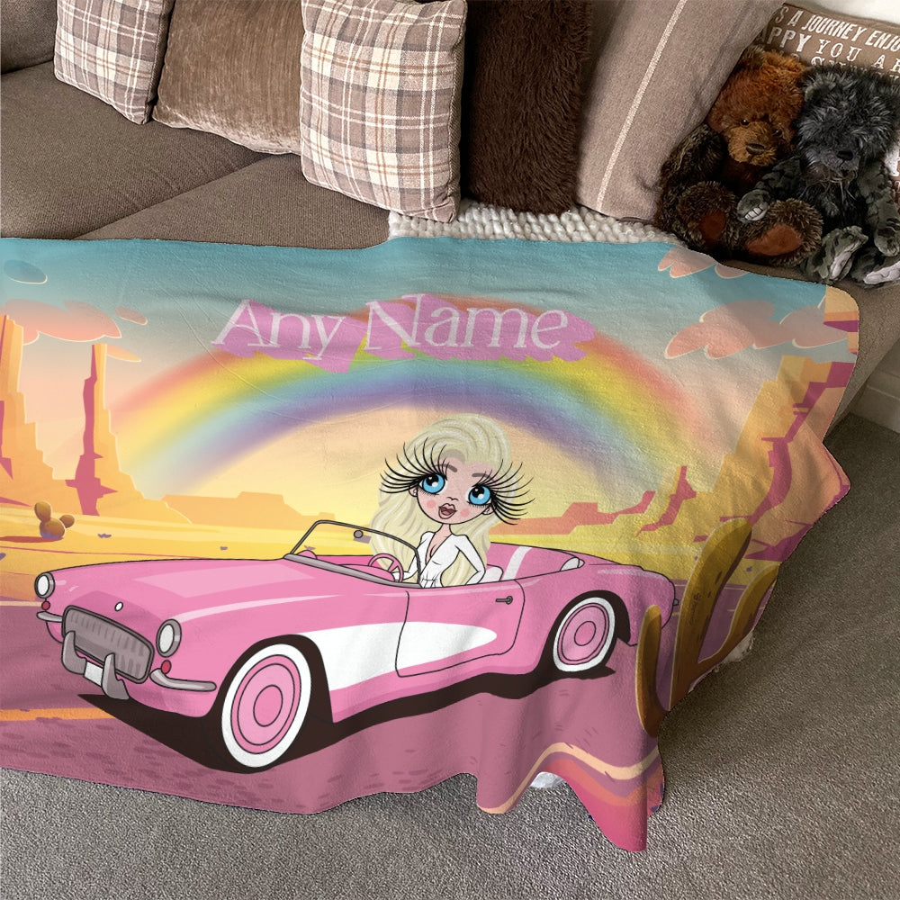 ClaireaBella Personalised Pink Car Fleece Blanket - Image 4
