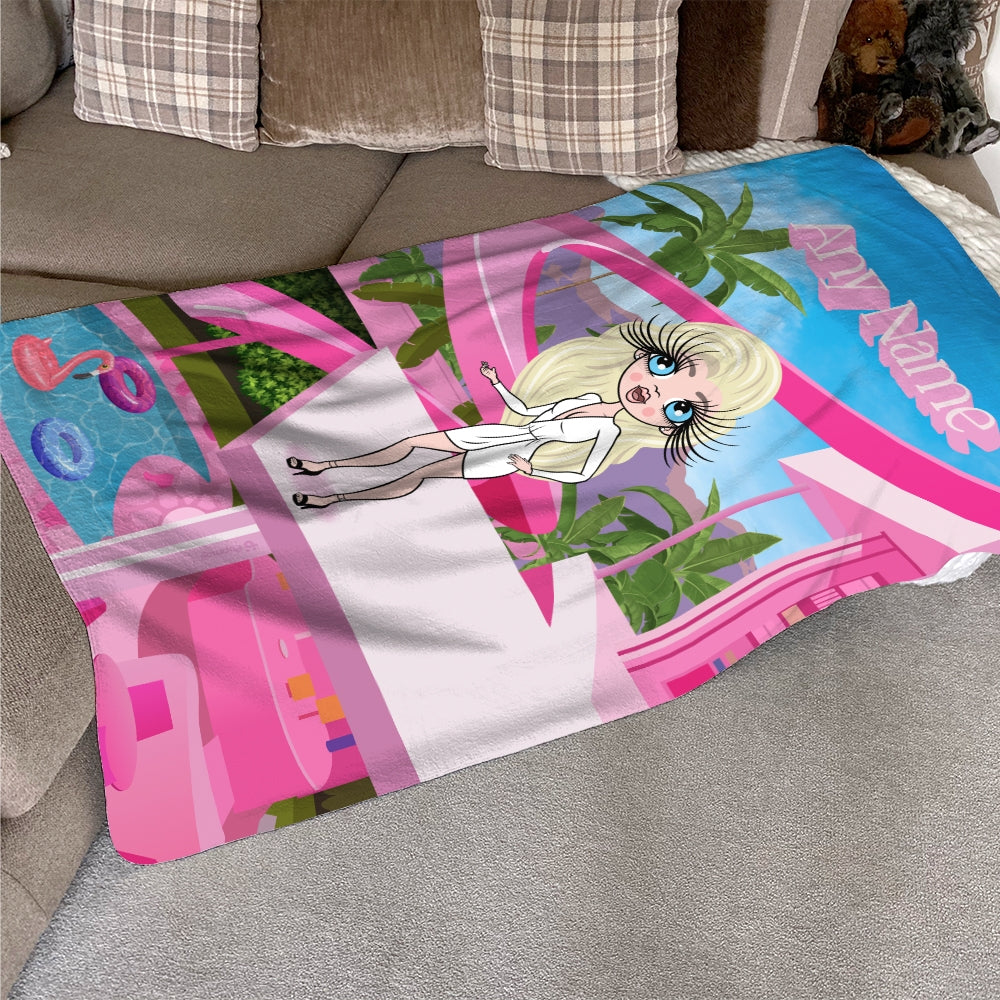 ClaireaBella Personalised Pink Palace Fleece Blanket - Image 2