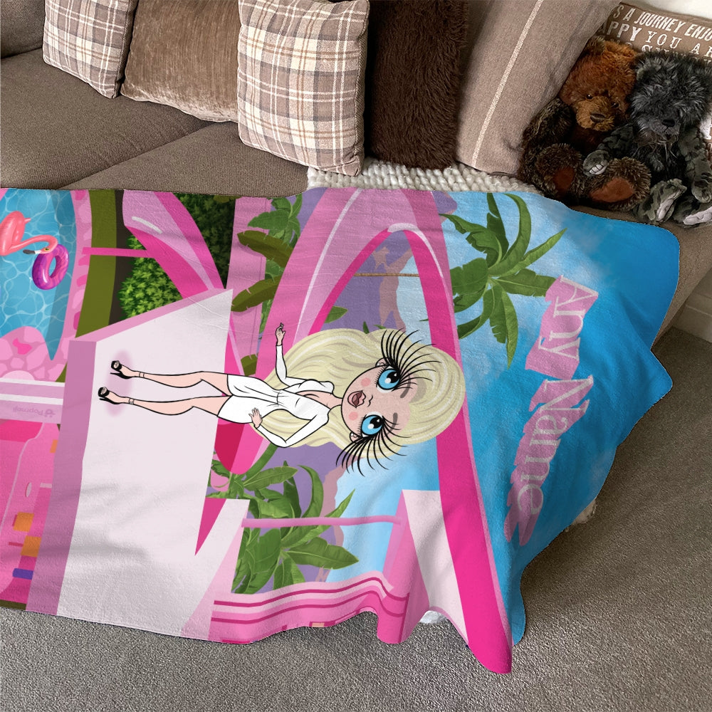 ClaireaBella Personalised Pink Palace Fleece Blanket - Image 6