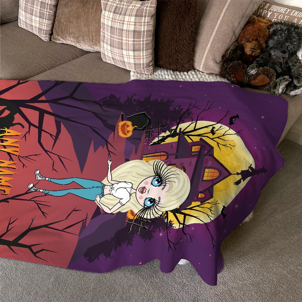 ClaireaBella Personalised Haunted House Fleece Blanket - Image 4