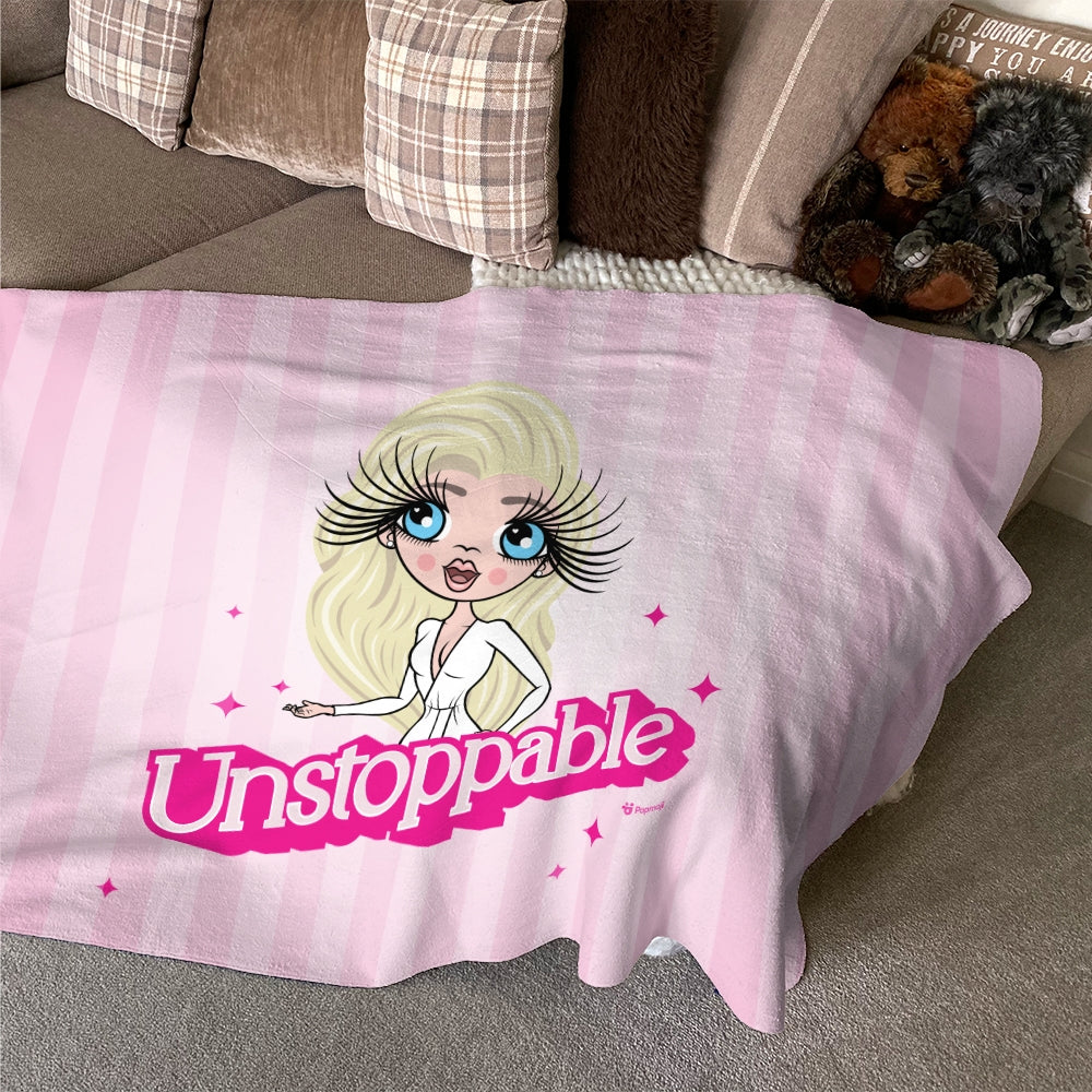ClaireaBella Personalised Pink Slogan Fleece Blanket - Image 6