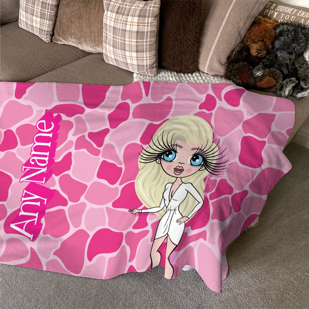 ClaireaBella Personalised Pink Stone Wall Fleece Blanket - Image 6