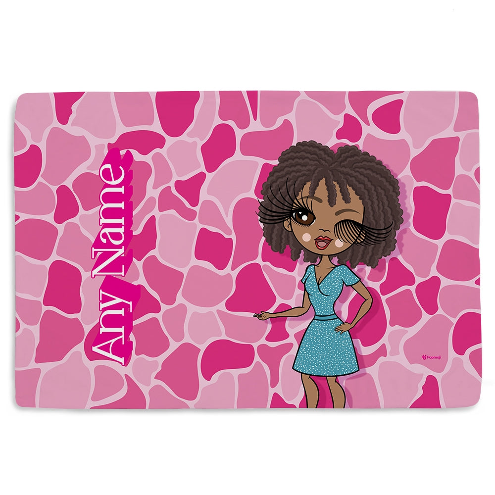 ClaireaBella Personalised Pink Stone Wall Fleece Blanket - Image 2