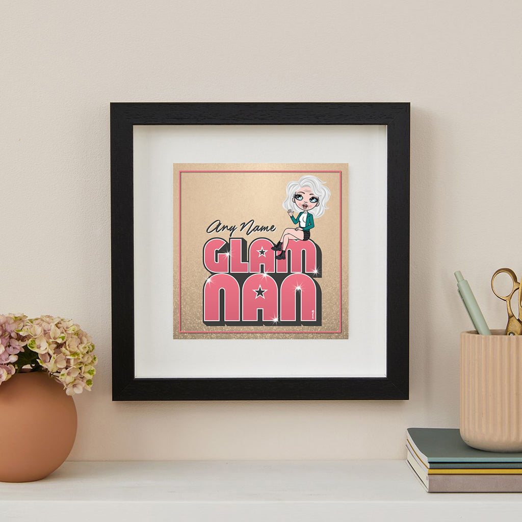 ClaireaBella Glam Nan Personalised Framed Print - Image 1