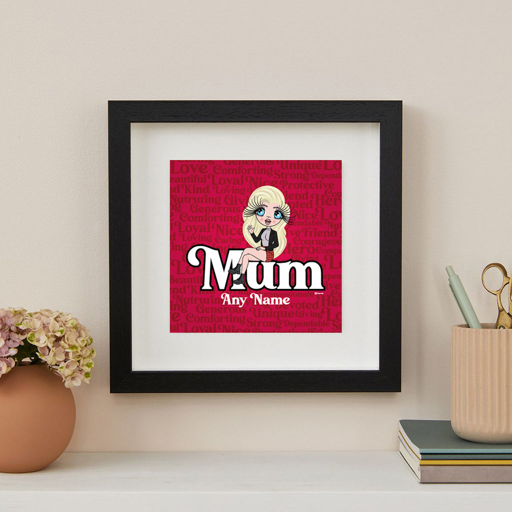 ClaireaBella Mum Typography Personalised Framed Print - Image 2
