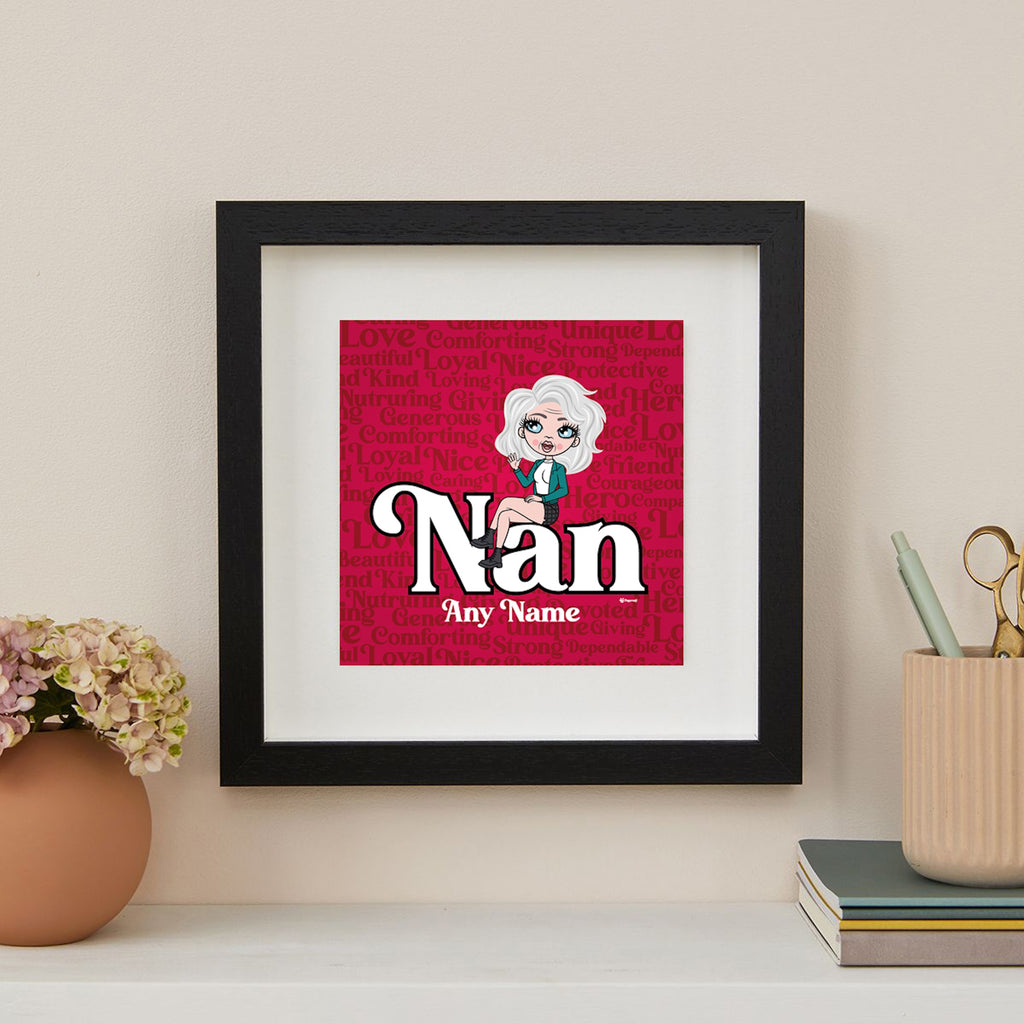 ClaireaBella Nan Typography Personalised Framed Print - Image 2
