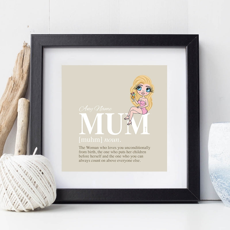 ClaireaBella Definition Of Mum Personalised Framed Print - Image 1