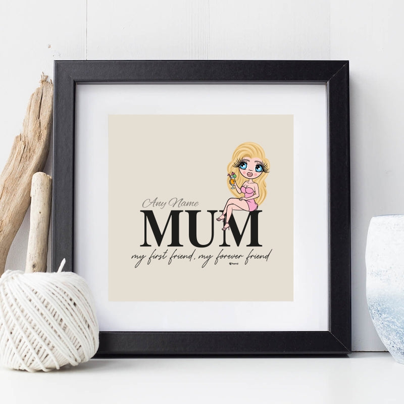 ClaireaBella Mum Forever Friend Personalised Framed Print - Image 1