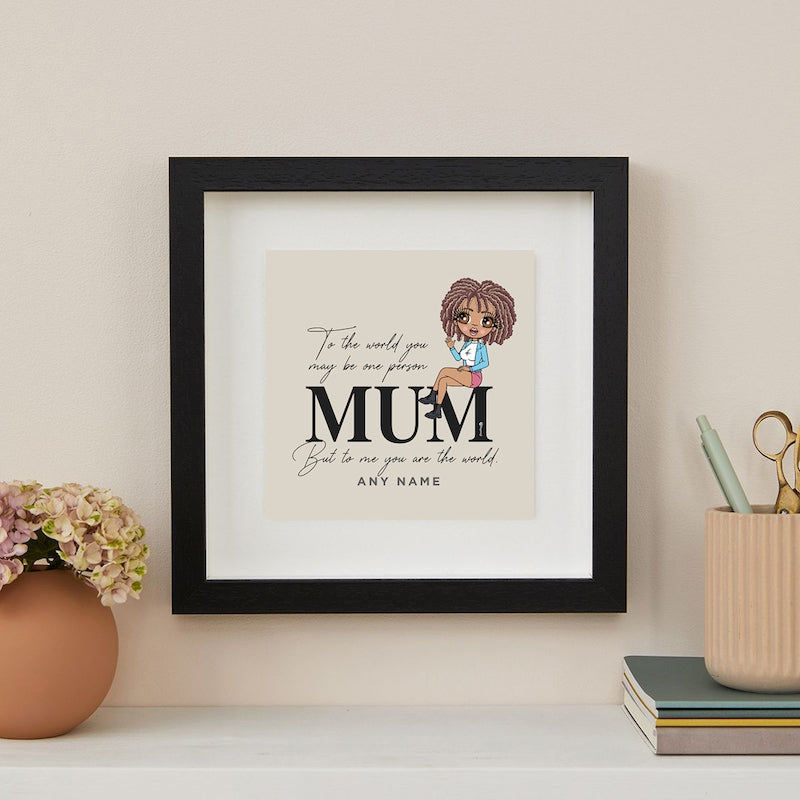 ClaireaBella Mum You Are The World Personalised Framed Print - Image 3
