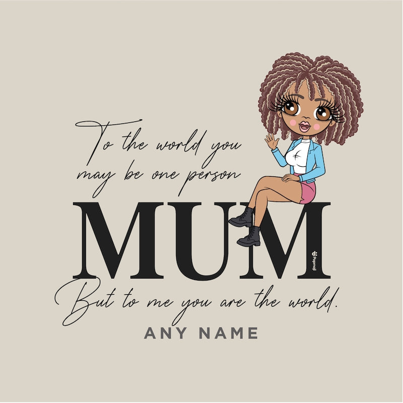 ClaireaBella Mum You Are The World Personalised Framed Print - Image 2