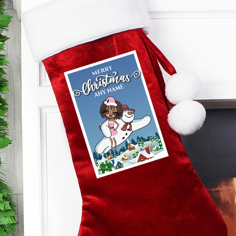 ClaireaBella Personalised Flying Snowman Christmas Stocking - Image 2