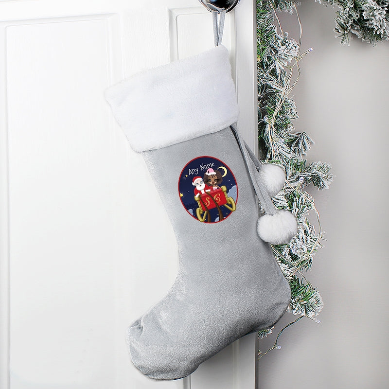 ClaireaBella Personalised Santa's Sleigh Christmas Stocking - Image 2