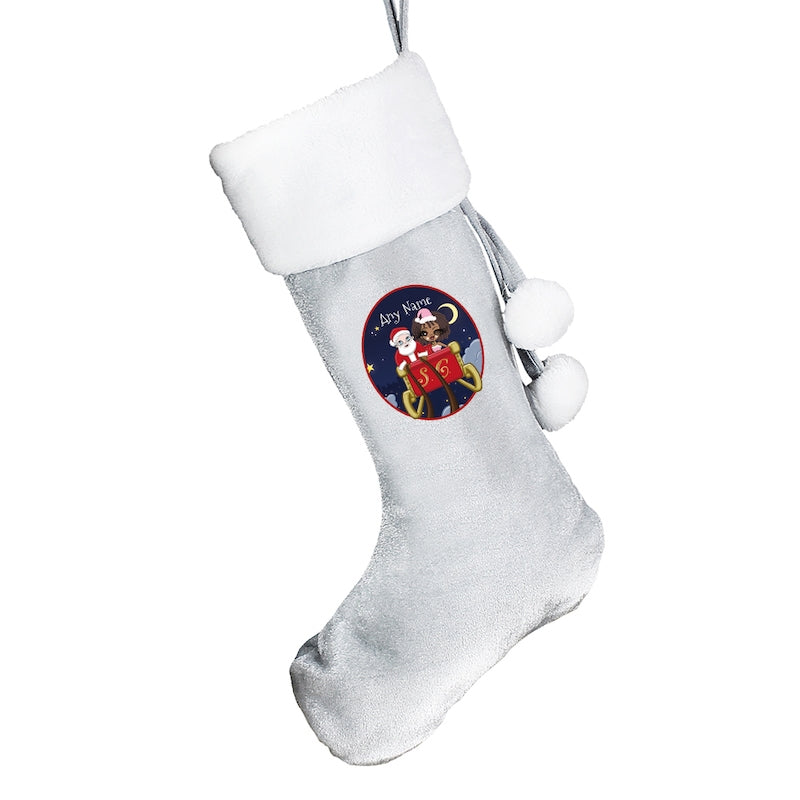 ClaireaBella Personalised Santa's Sleigh Christmas Stocking - Image 4