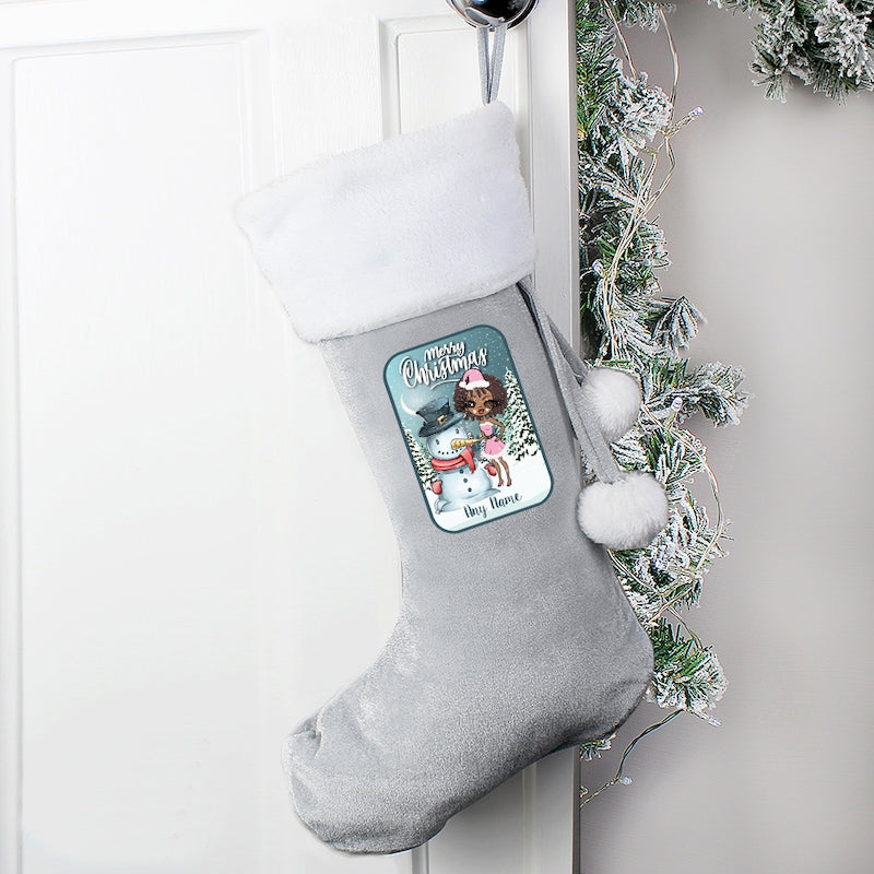 ClaireaBella Personalised Snowman Christmas Stocking - Image 1