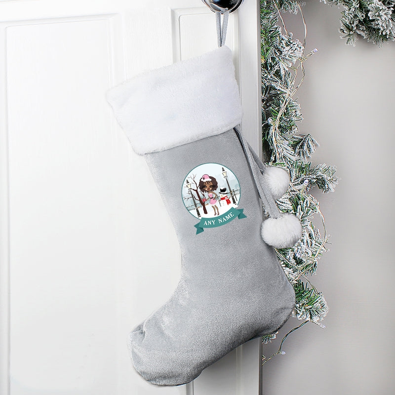 ClaireaBella Personalised Winter Wonderland Christmas Stocking - Image 1