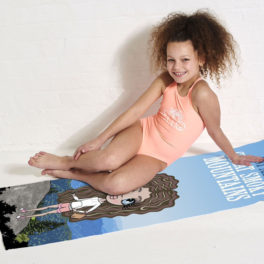 ClaireaBella Girls Personalised Great Smoky Mountains Beach Towel - Image 5