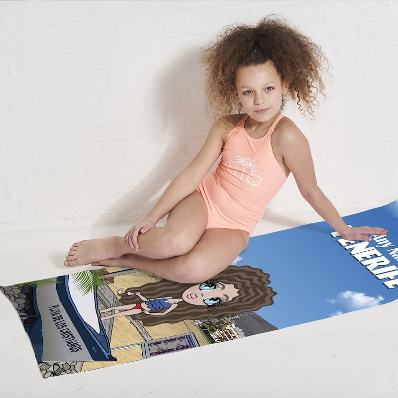 ClaireaBella Girls Personalised Tenerife Beach Towel - Image 4