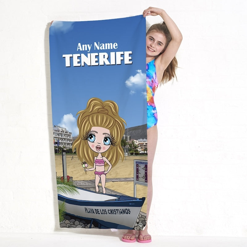 ClaireaBella Girls Personalised Tenerife Beach Towel - Image 5