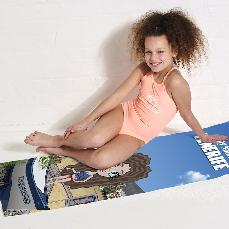 ClaireaBella Girls Personalised Tenerife Beach Towel - Image 2