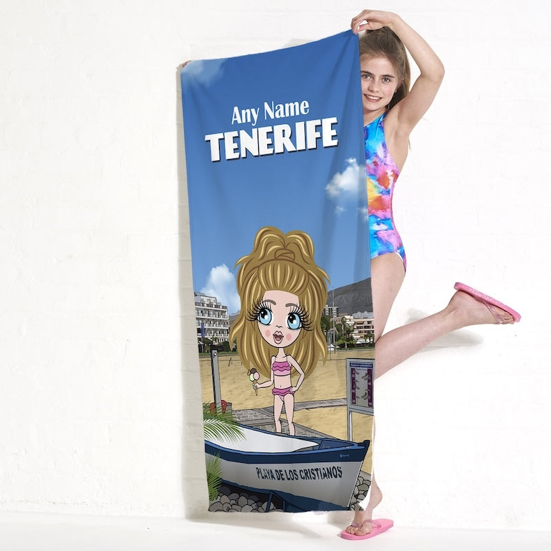 ClaireaBella Girls Personalised Tenerife Beach Towel - Image 3