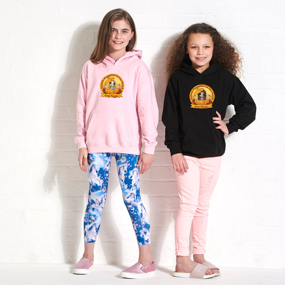 ClaireaBella Girls Personalised Cutest Pumpkin Hoodie - Image 3