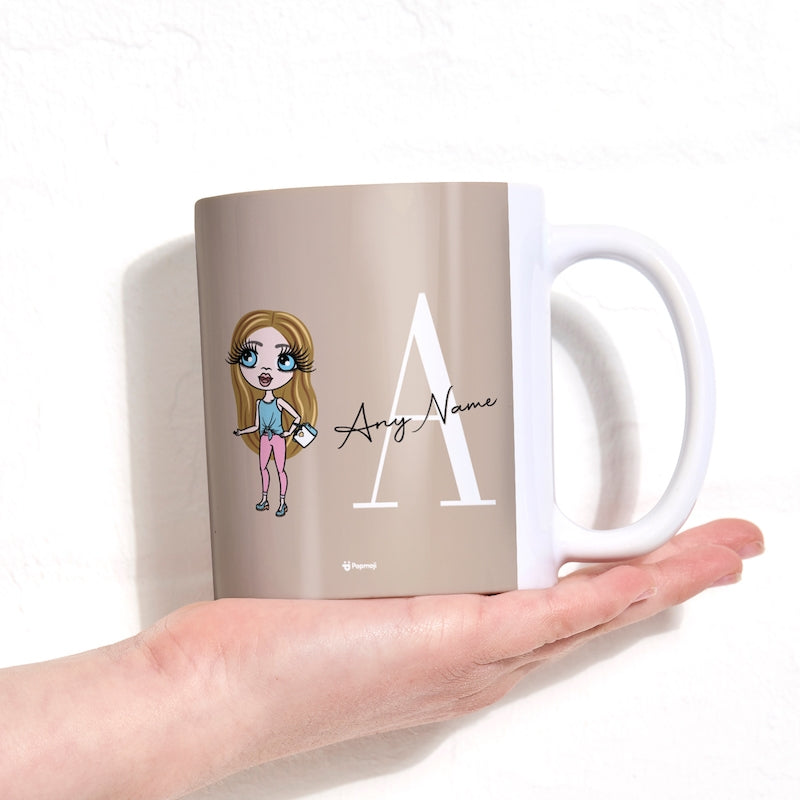 ClaireaBella Girls The LUX Collection Initial Nude Mug - Image 1