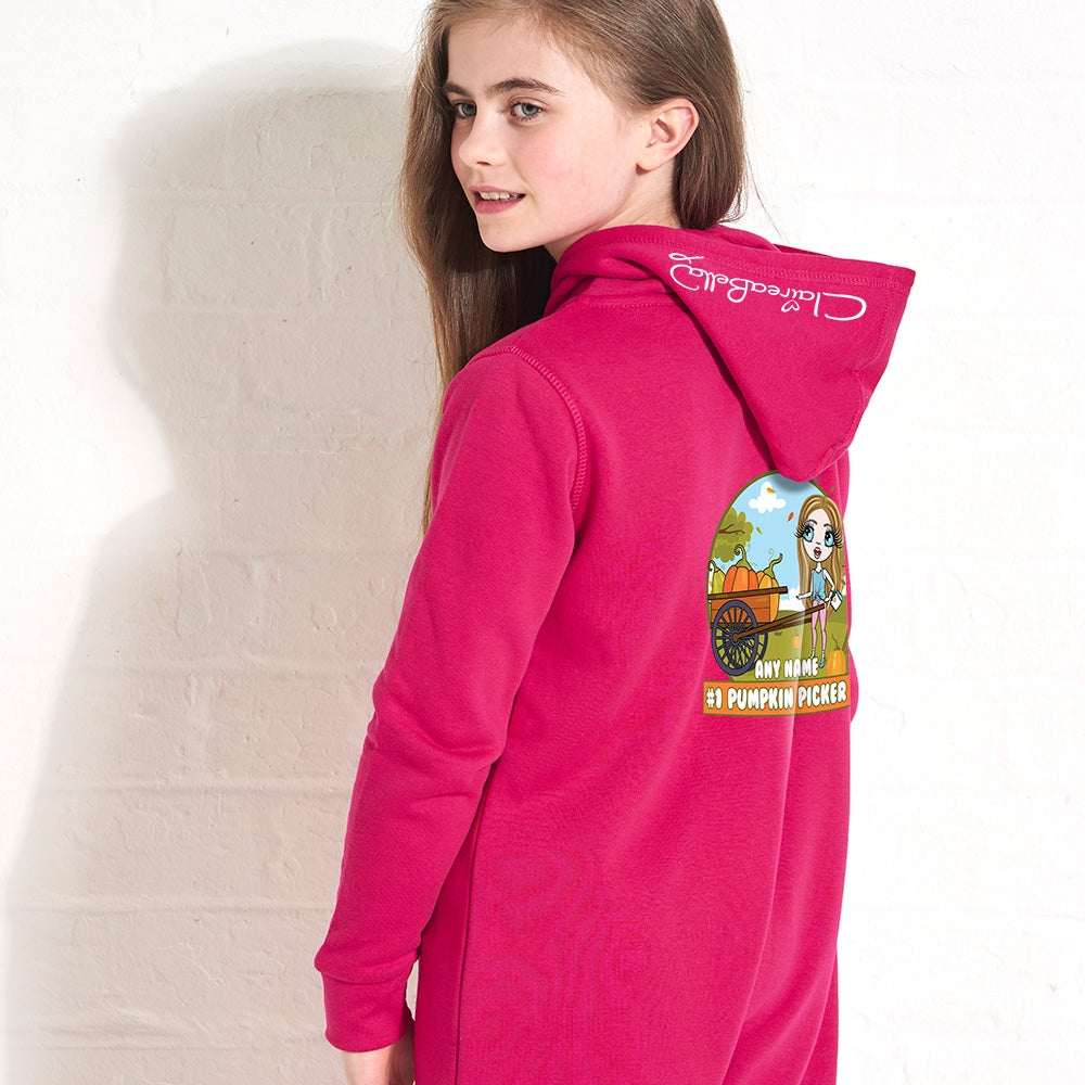 ClaireaBella Girls Personalised #1 Pumpkin Picker Onesie exclusively at ...