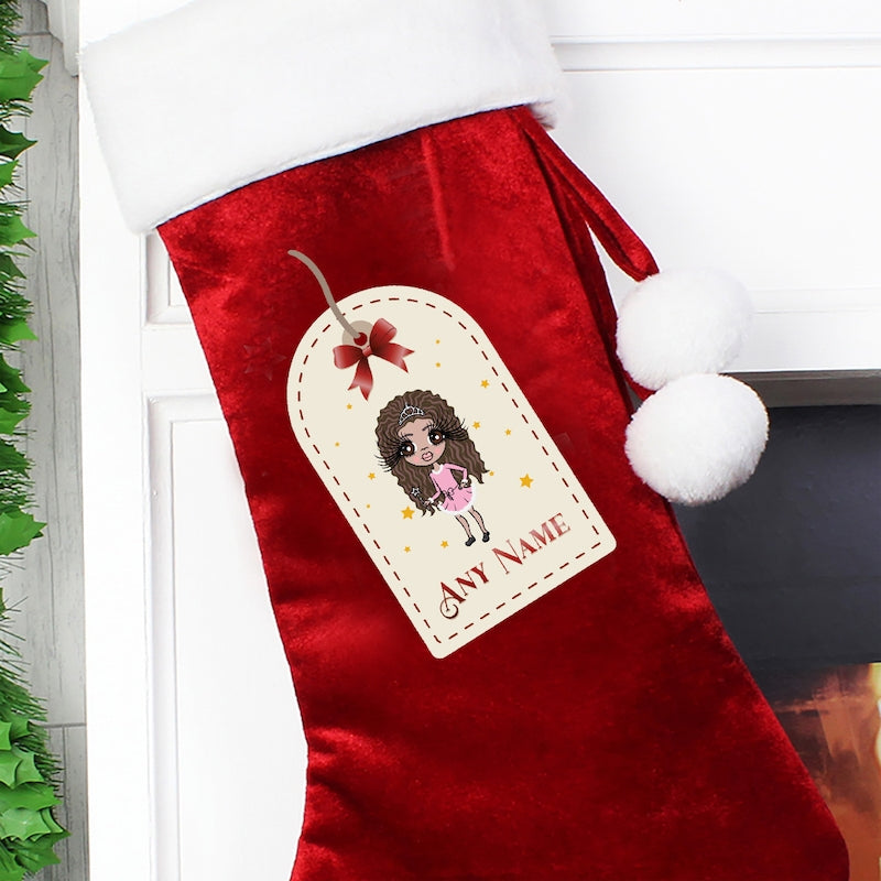 ClaireaBella Girls Personalised Label Christmas Stocking - Image 2