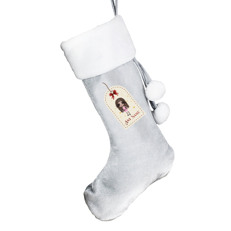 ClaireaBella Girls Personalised Label Christmas Stocking - Image 3
