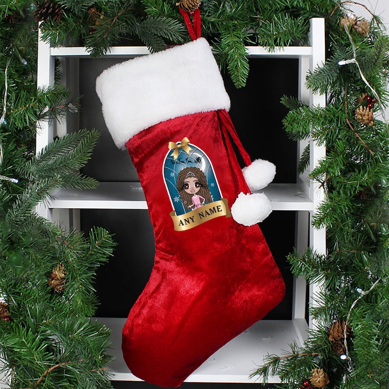 ClaireaBella Girls Personalised Festive Window Christmas Stocking - Image 6