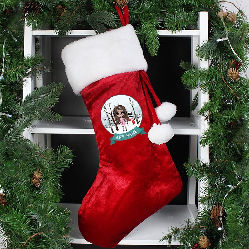ClaireaBella Girls Personalised Winter Wonderland Christmas Stocking - Image 4