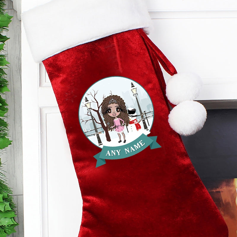 ClaireaBella Girls Personalised Winter Wonderland Christmas Stocking - Image 2