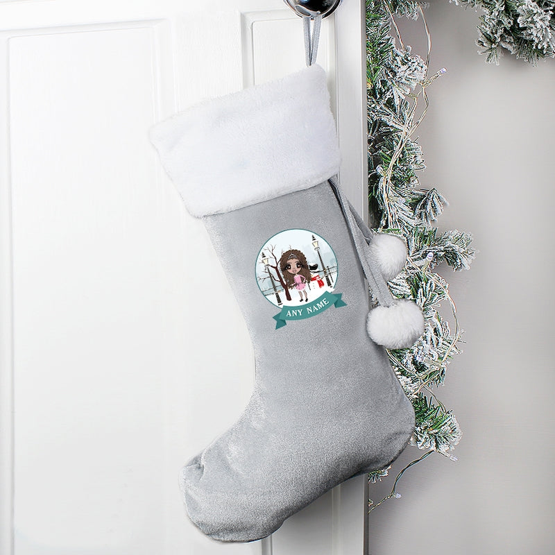 ClaireaBella Girls Personalised Winter Wonderland Christmas Stocking - Image 7