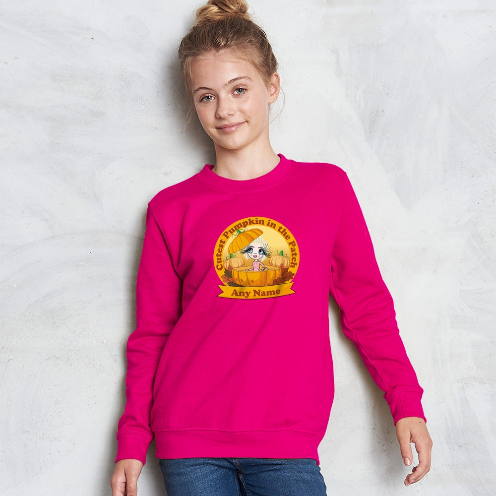 ClaireaBella Girls Personalised Cutest Pumpkin Sweatshirt - Image 3