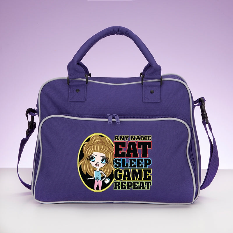 ClaireaBella Girls Eat Sleep Game Repeat Travel Bag - Image 6
