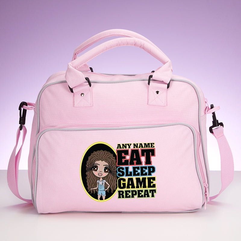 ClaireaBella Girls Eat Sleep Game Repeat Travel Bag - Image 5