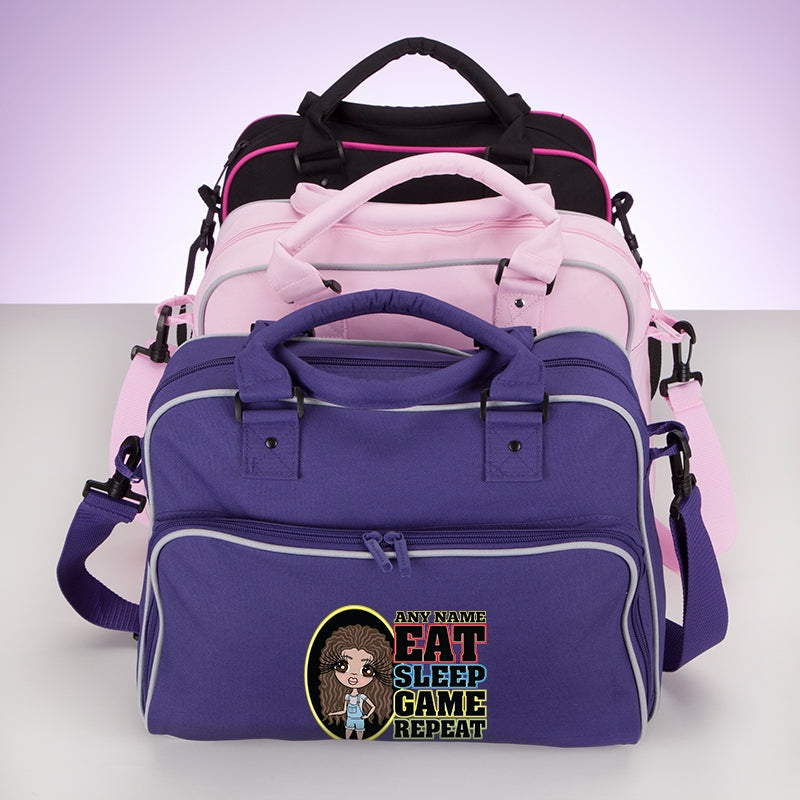 ClaireaBella Girls Eat Sleep Game Repeat Travel Bag - Image 2