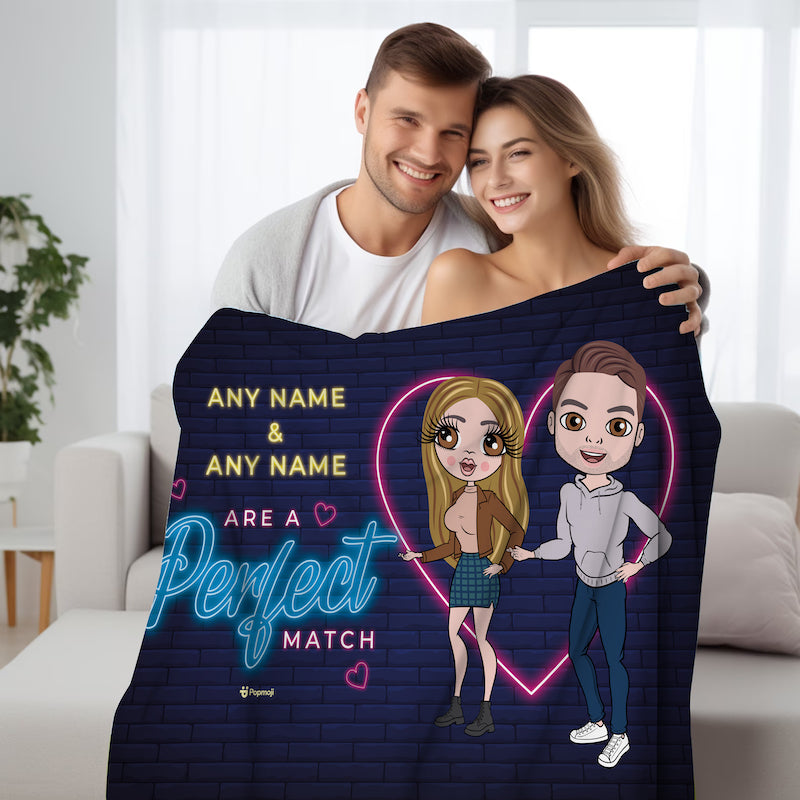 Multi Character Couples Perfect Match Fleece Blanket