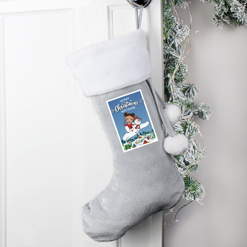 Early Years Personalised Flying Snowman Christmas Stocking - Image 6