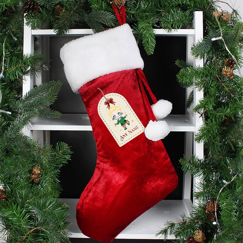 Early Years Personalised Label Christmas Stocking - Image 6