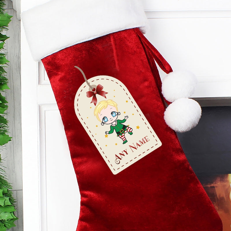 Early Years Personalised Label Christmas Stocking - Image 5