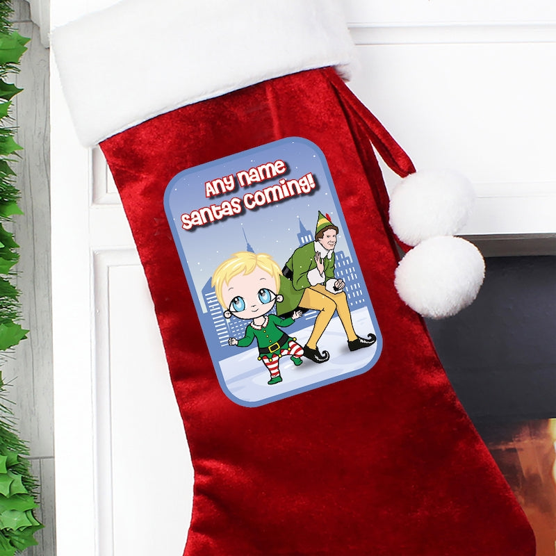 Early Years Personalised Santa's Coming Christmas Stocking - Image 3