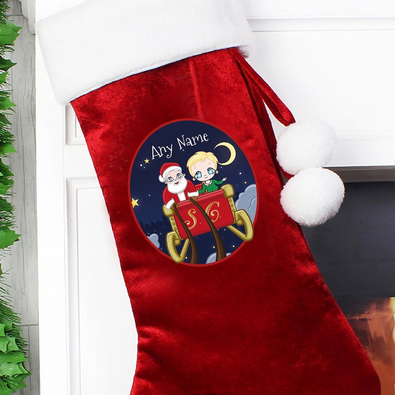 Early Years Personalised Santa's Sleigh Christmas Stocking - Image 2