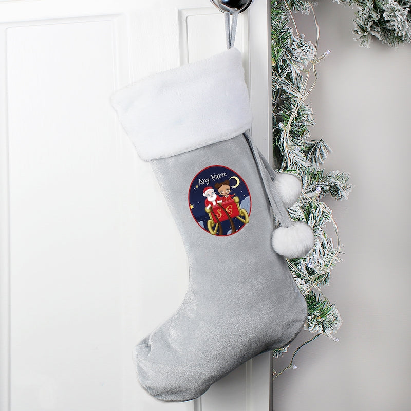 Early Years Personalised Santa's Sleigh Christmas Stocking - Image 4