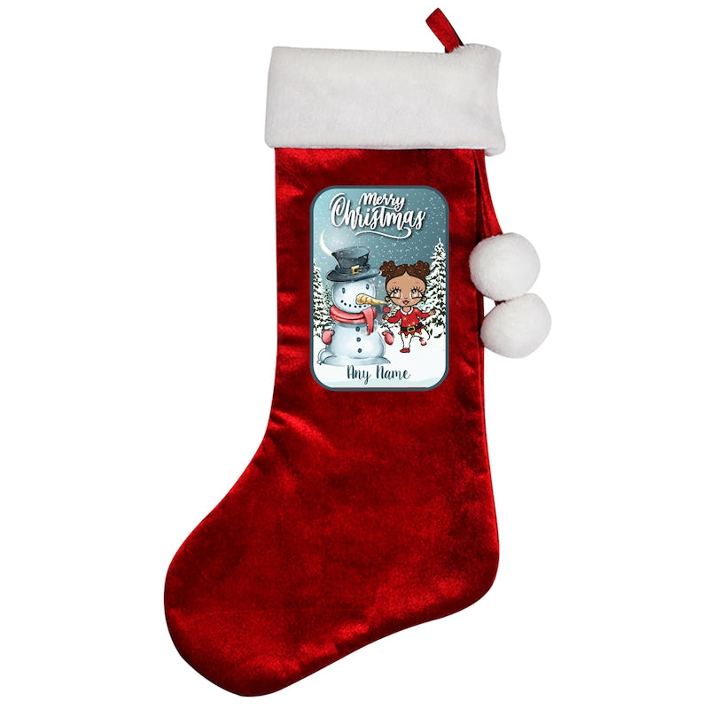 Early Years Personalised Snowman Christmas Stocking - Image 4