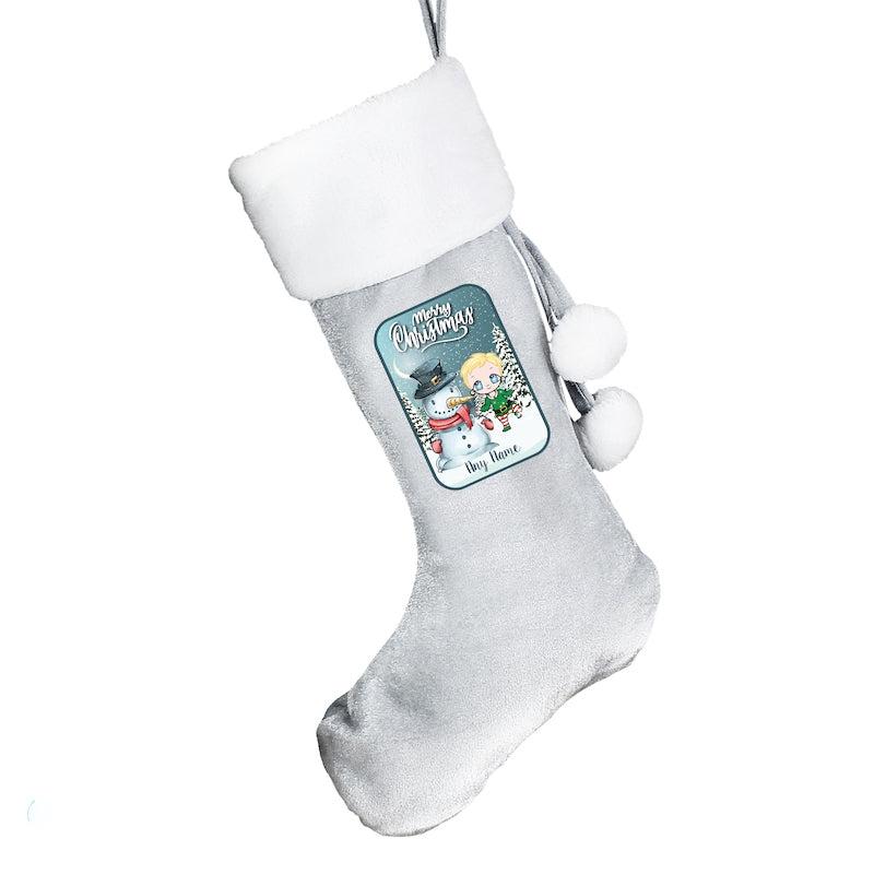 Early Years Personalised Snowman Christmas Stocking - Image 5