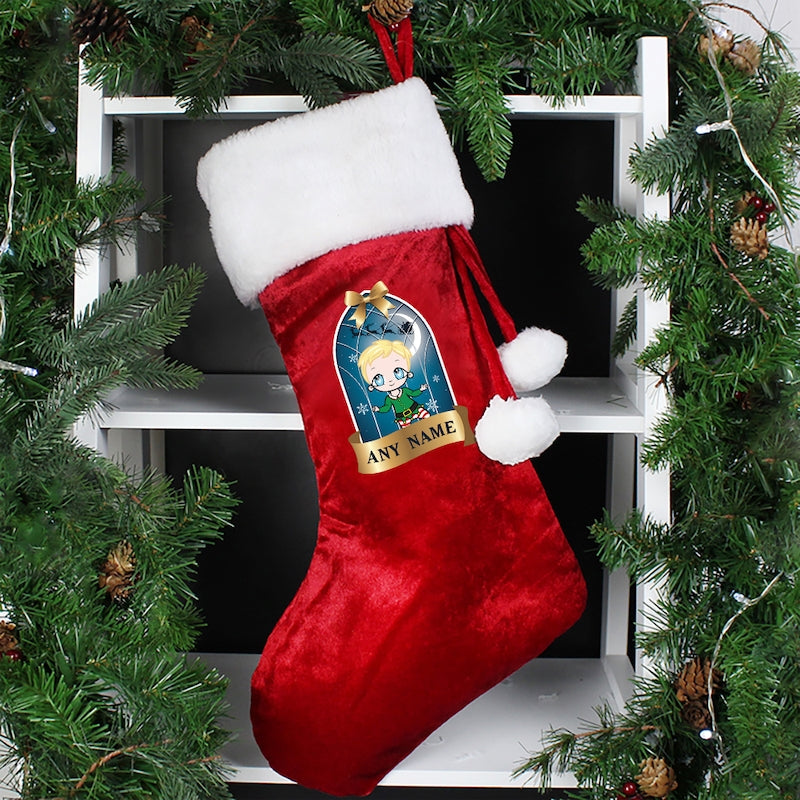 Early Years Personalised Festive Window Christmas Stocking - Image 4