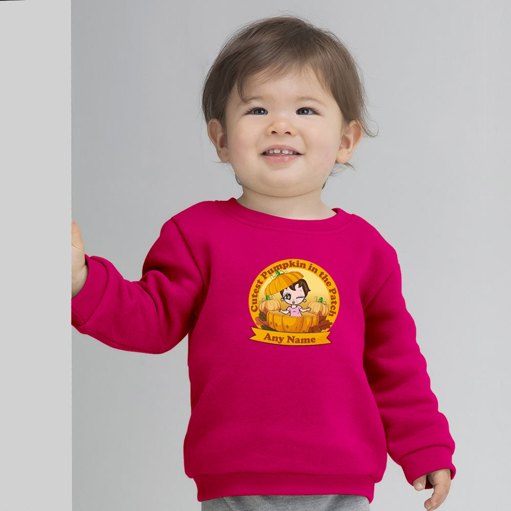 Early Years Girls Personalised Cutest Pumpkin Sweatshirt - Image 1